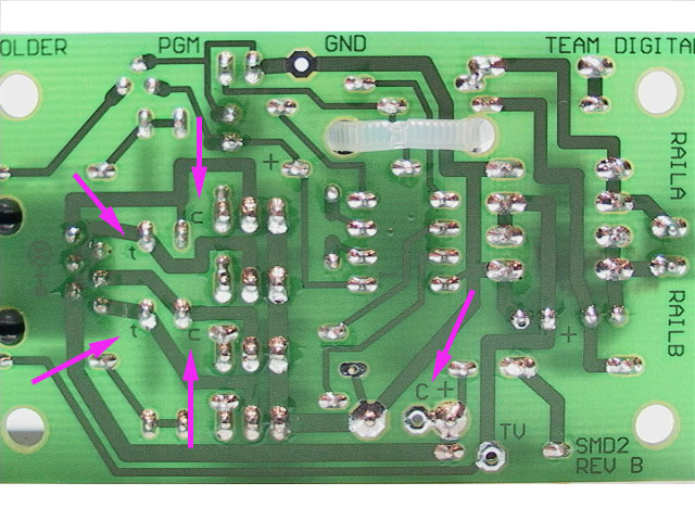 smd2 board with arrows